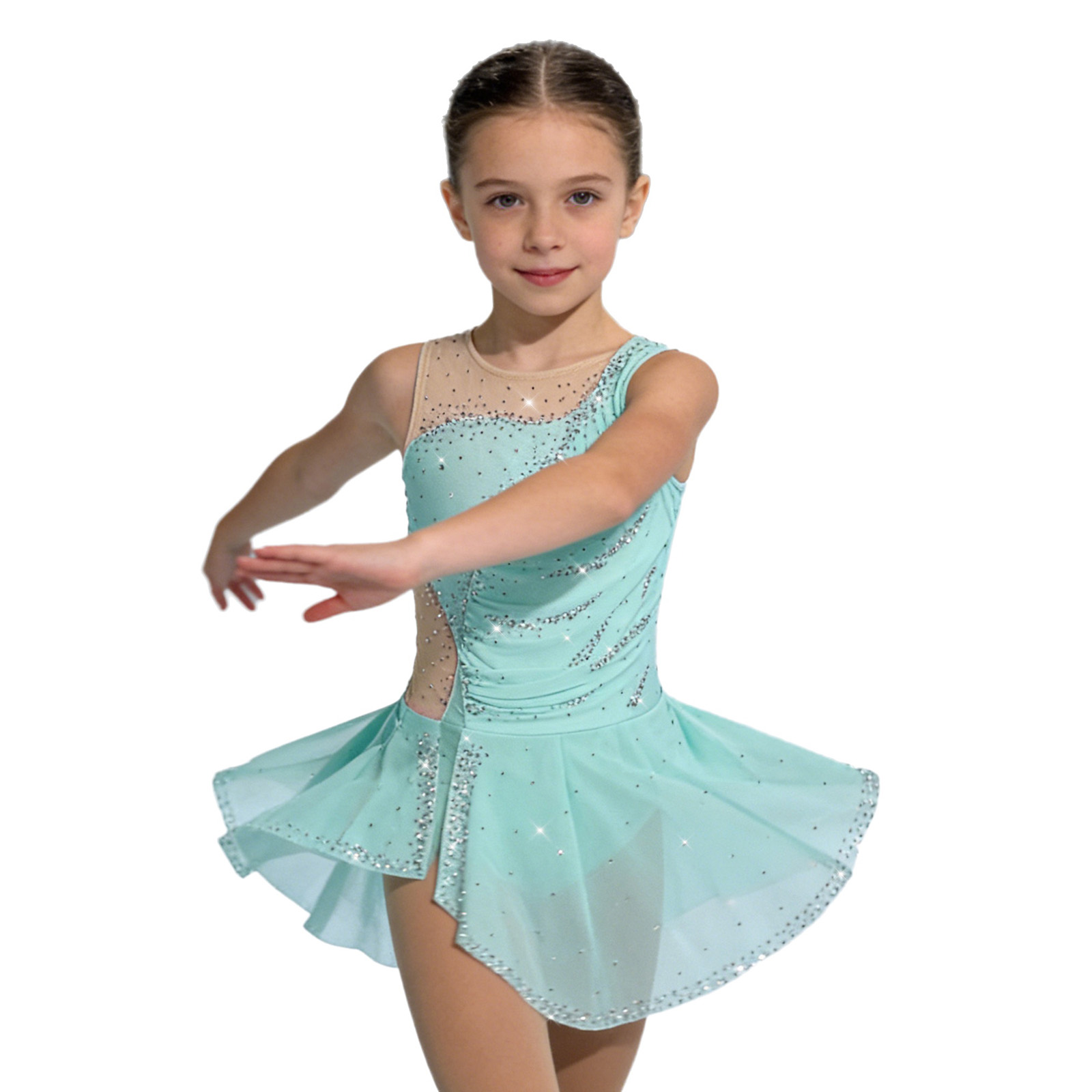 Kids Girls Figure Ice Skating  - Rhinestone Banding Trim recension och pris
