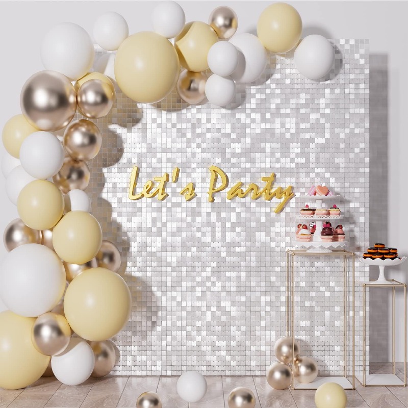 9/12/16/18pcs Matte Gold Black - Sequin Fabric Panel recension och pris