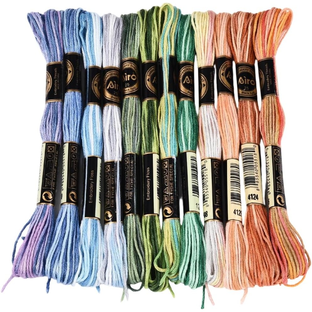 12 Skeins 105 Yards Cross Stit - Embroidery Embellishments recension och pris