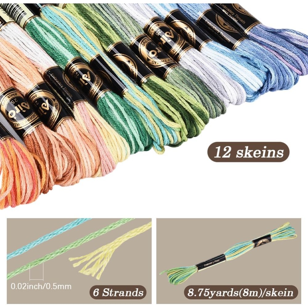 12 Skeins 105 Yards Cross Stit - Embroidery Embellishments recension och pris