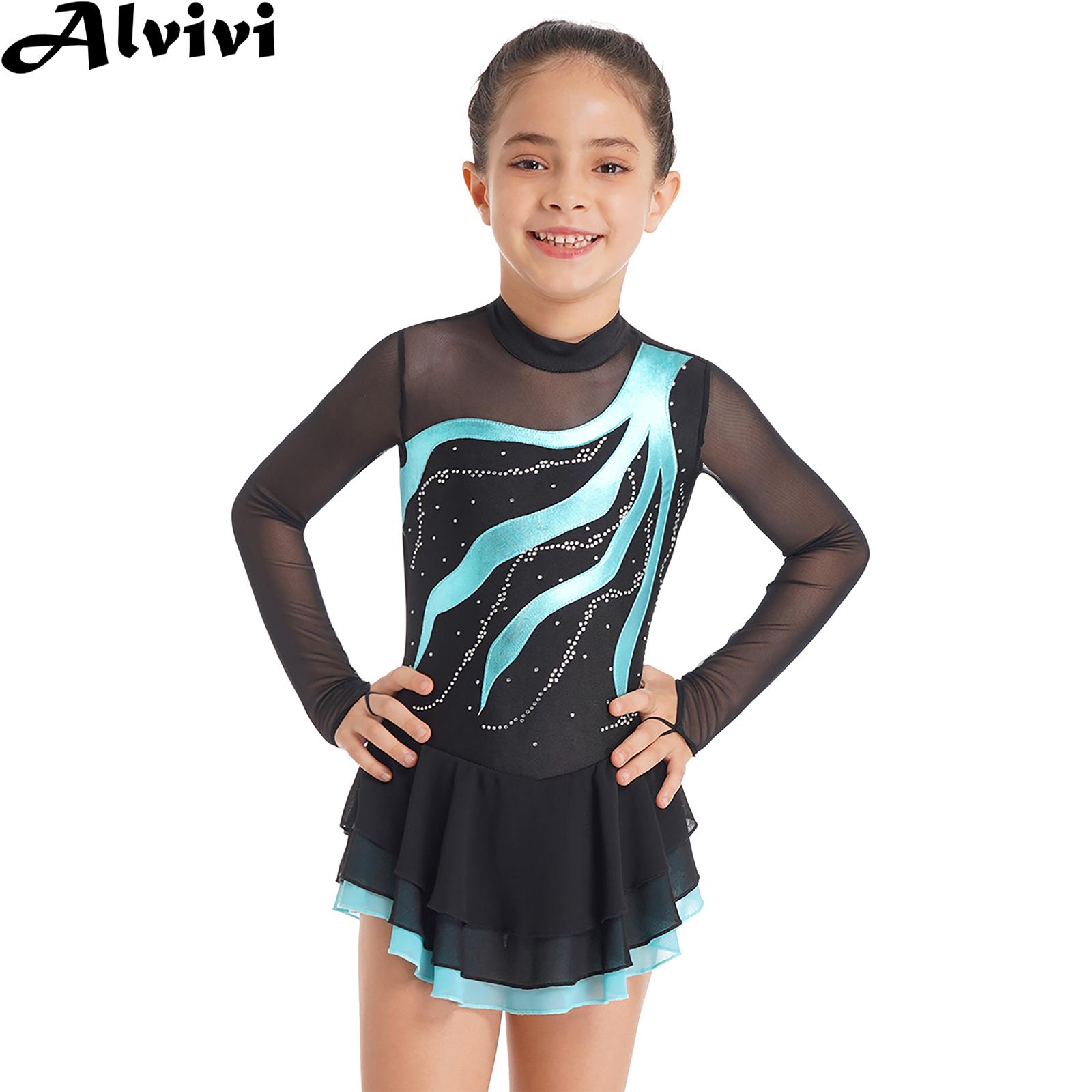 Girls Figure Ice Skating Cloth - Rhinestone Banding Trim recension och pris