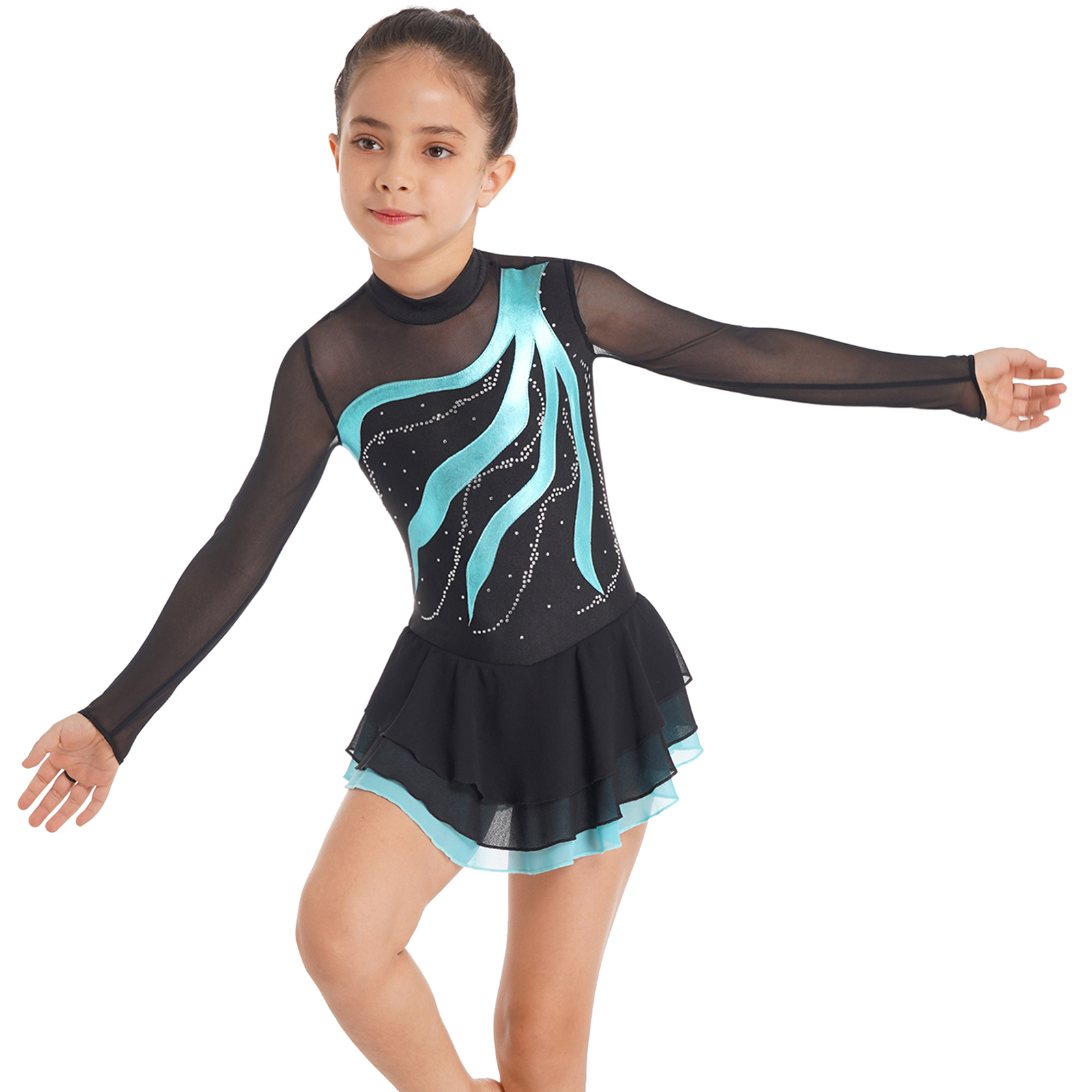 Girls Figure Ice Skating Cloth - Rhinestone Banding Trim recension och pris