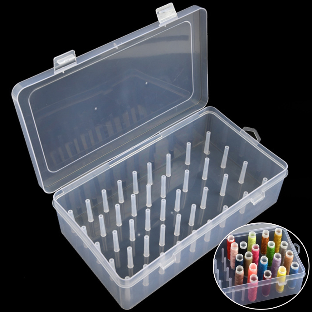 New Sewing Thread Box 42 Piece - Craft Embellishment Storage recension och pris