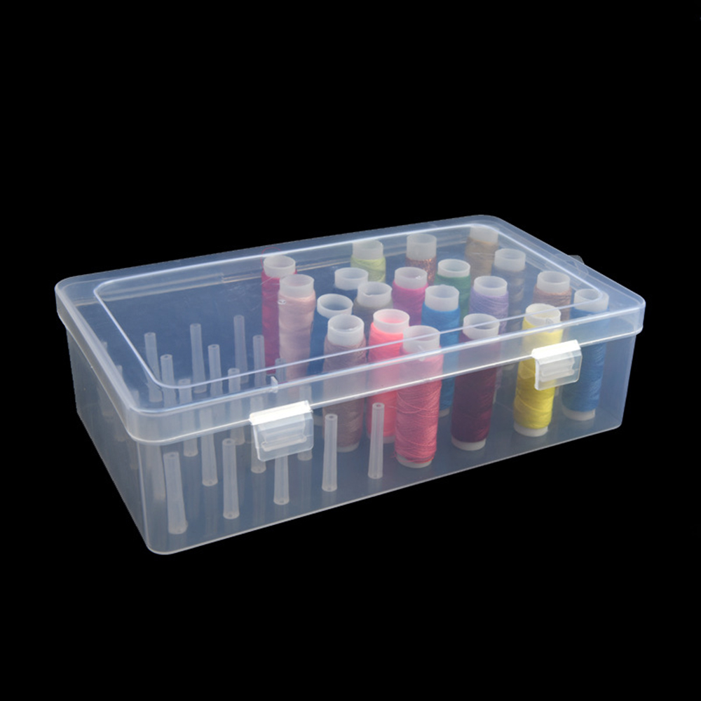 New Sewing Thread Box 42 Piece - Craft Embellishment Storage recension och pris
