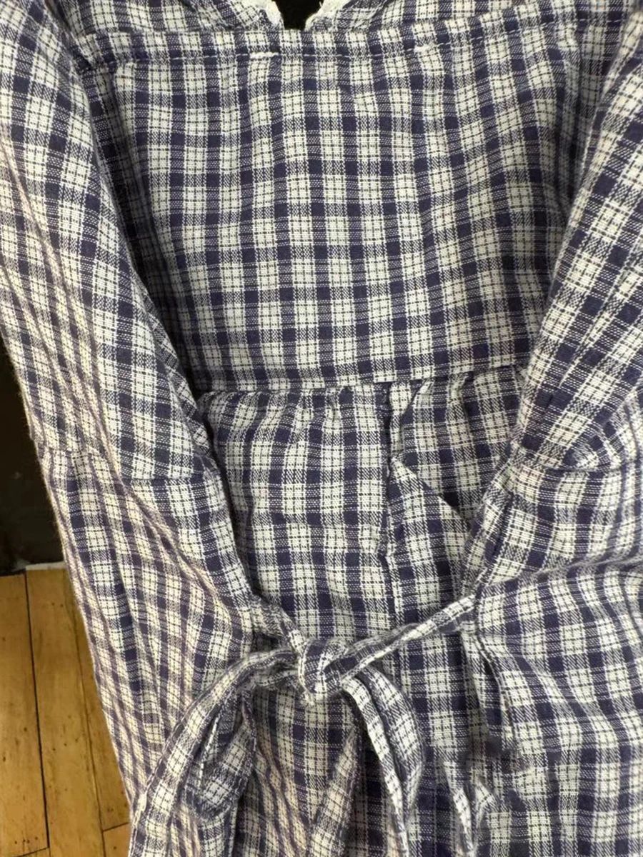Navy Plaid Tank Shorts 2 Piece - Elastic Lace Trim recension och pris