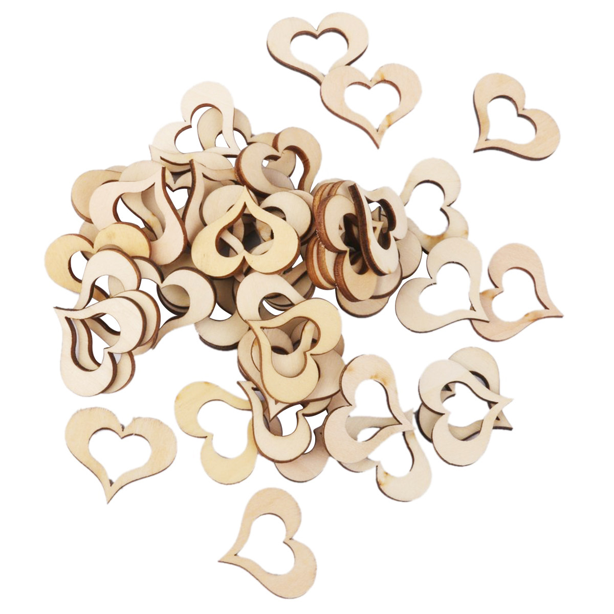 50Pcs Wood Color Basswood Natu - Embellishments For Scrapbooking recension och pris