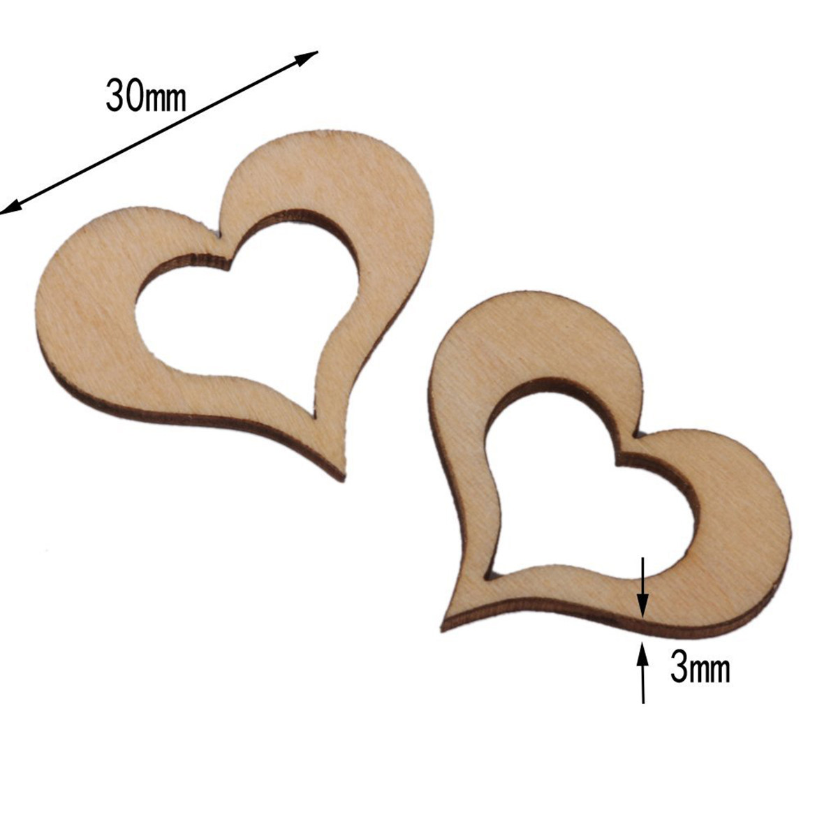 50Pcs Wood Color Basswood Natu - Embellishments For Scrapbooking recension och pris