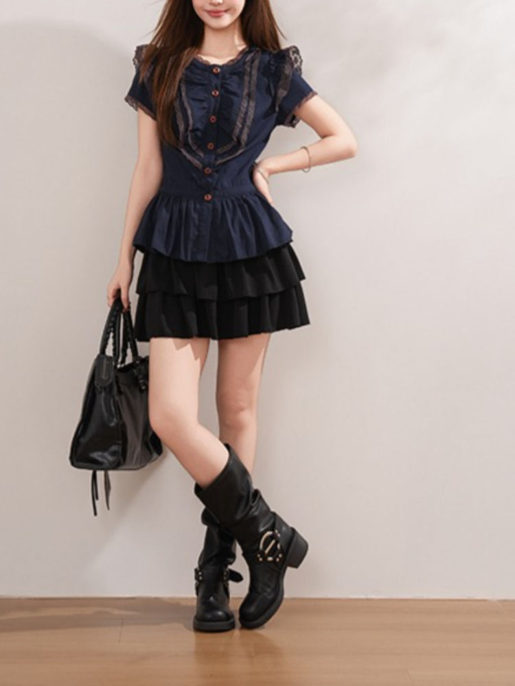 Vintage Gothic Japanese Women  - Elastic Lace Trim recension och pris
