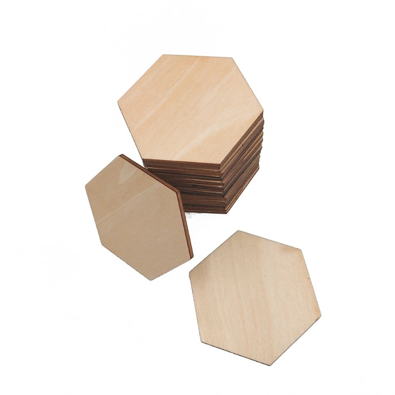 10-120mm Wooden Hexagon Blank  - Embellish Craft recension och pris