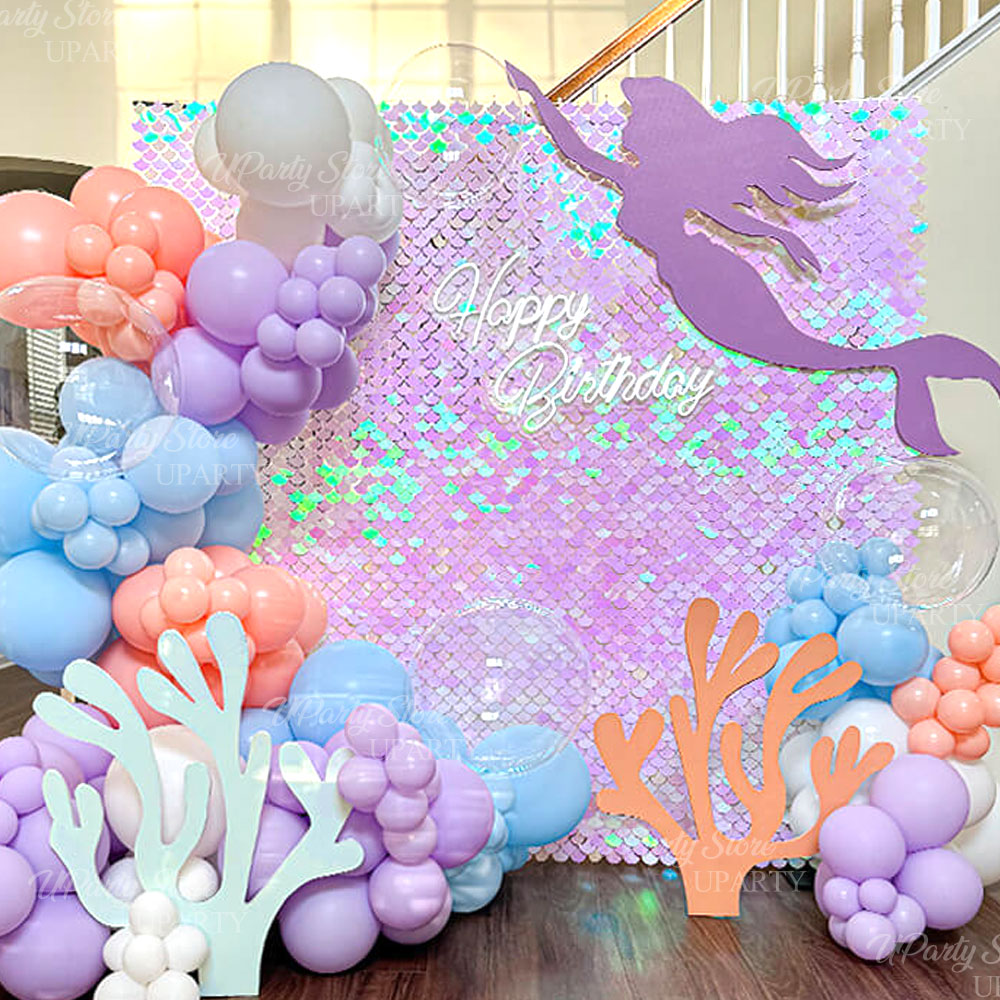 12pcs Mermaid Sequins Wall Pan - Sequin Fabric Panel recension och pris
