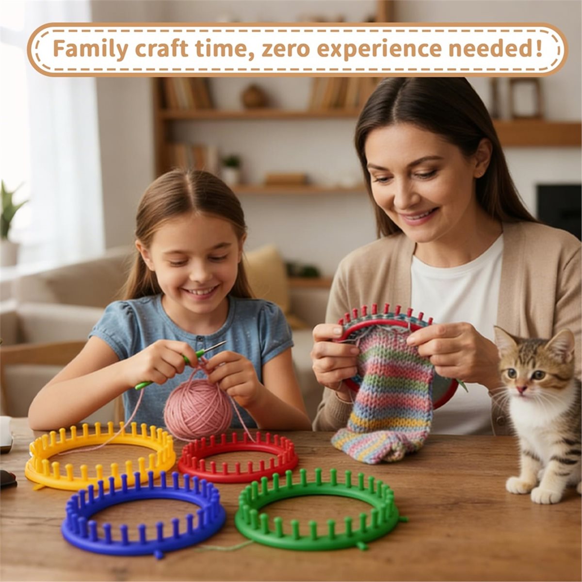 Light Weight Knitting Kit with - Pom Pom Maker Tool recension och pris