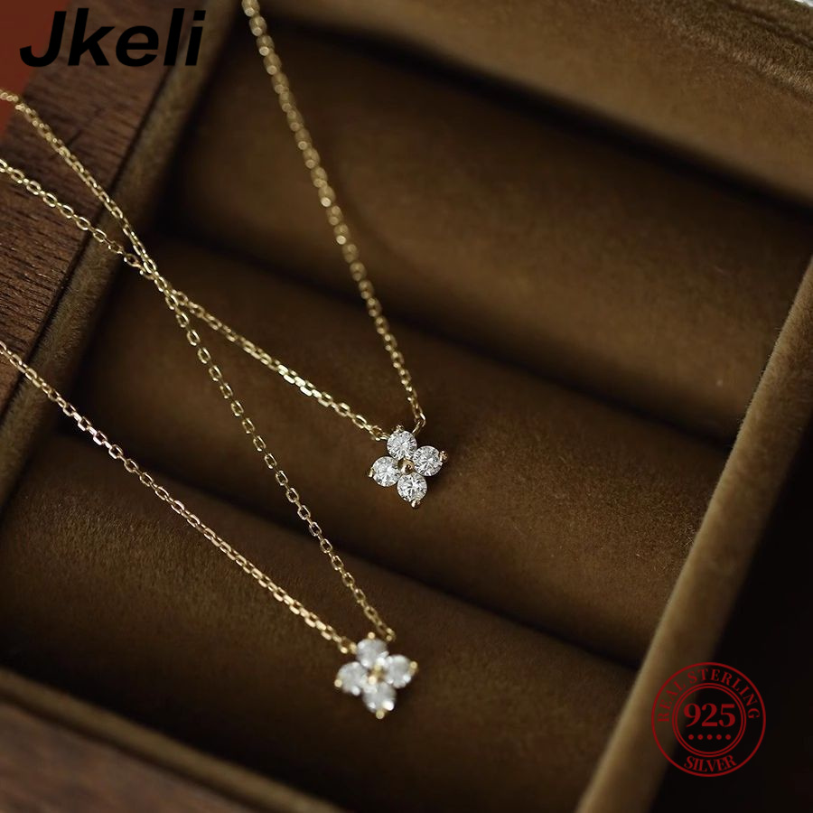 Jkeli 925 sterling silver plat - Pearl Trim Chain recension och pris