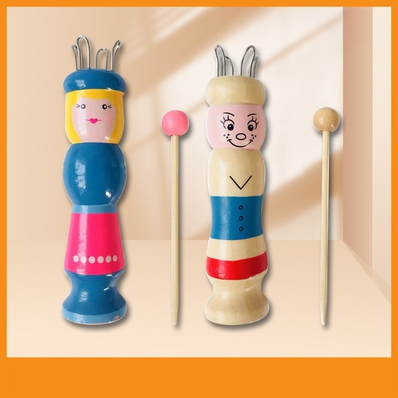 Wooden Doll French Knitter Kid - Pom Pom Maker Tool recension och pris