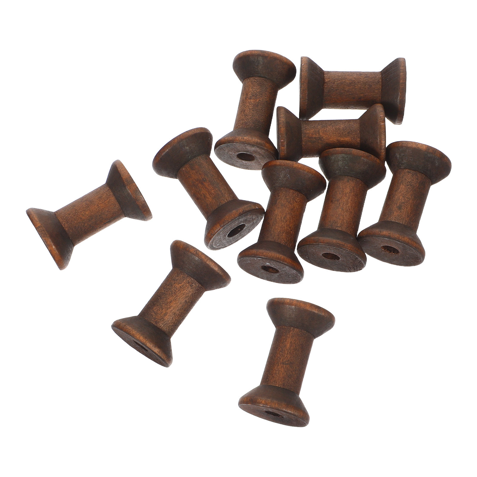 10Pcs Natural Wood Spools Vint - Organza Ribbon Spool recension och pris
