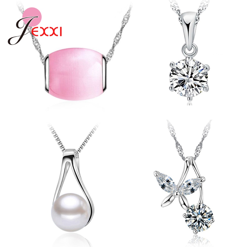 4pcs/Lot 925 Sterling Silver J - Pearl Trim Chain recension och pris