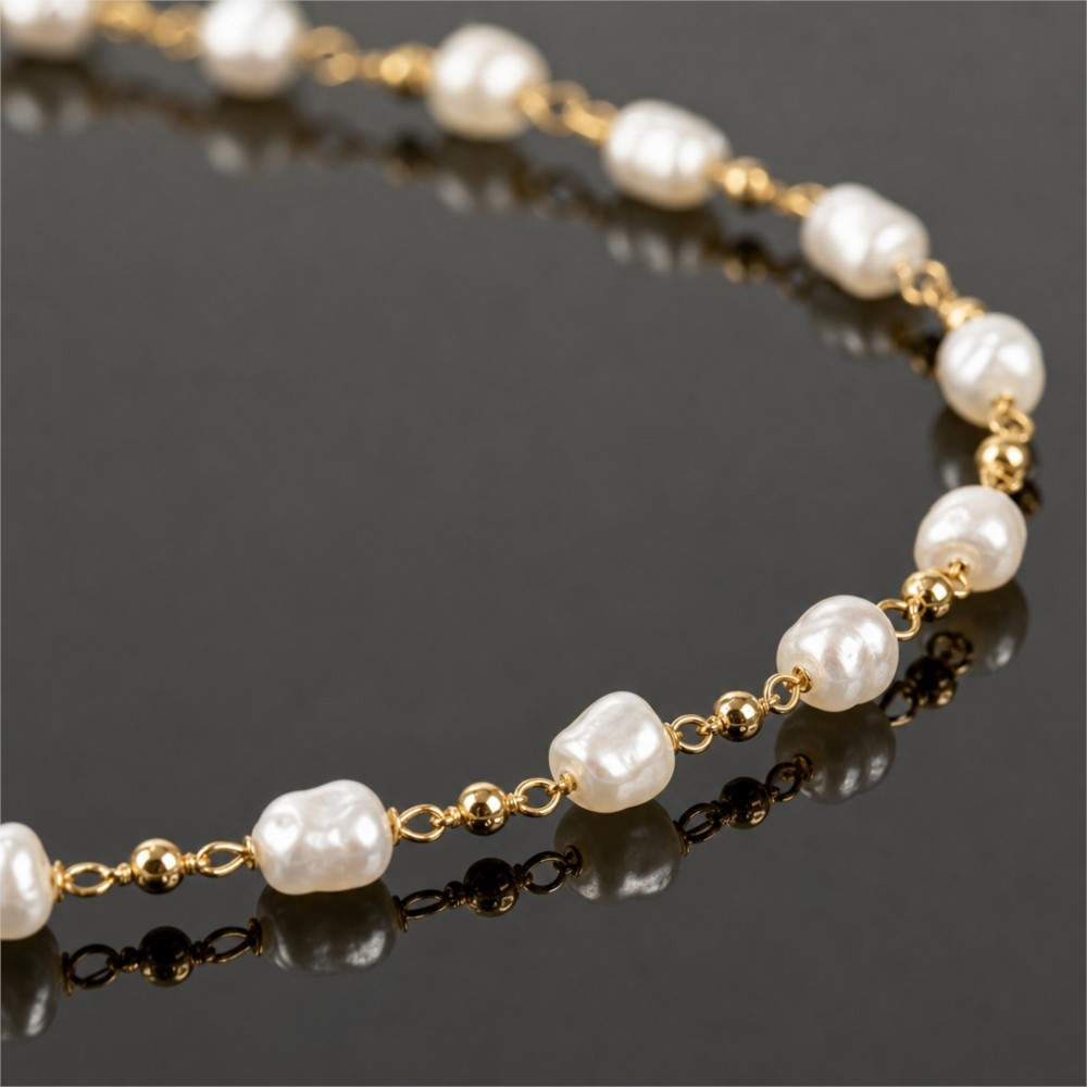0.5Meter/1Meter Faux Pearl Bra - Pearl Trim Chain recension och pris
