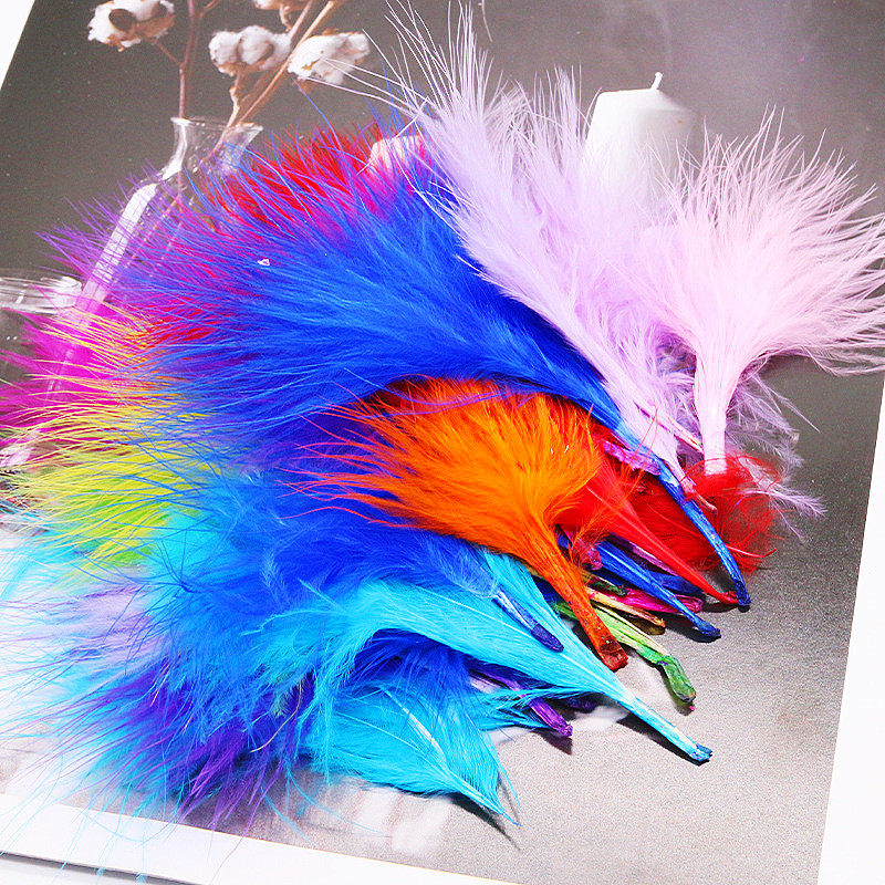 8-12cm Colored Plumas Natural  - Feather Trim Marabou recension och pris