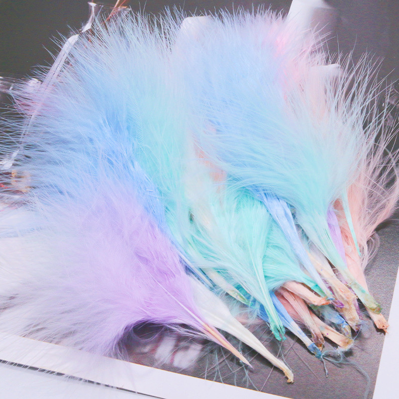 8-12cm Colored Plumas Natural  - Feather Trim Marabou recension och pris