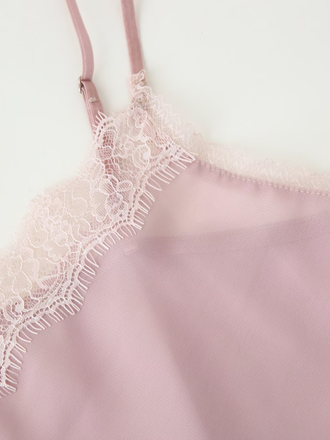 Tidalyf 2025 Women Pink Cami T - Elastic Lace Trim recension och pris